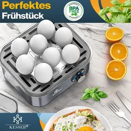 Kesser Eierkocher 8 Eier + Messbecher Schwarz