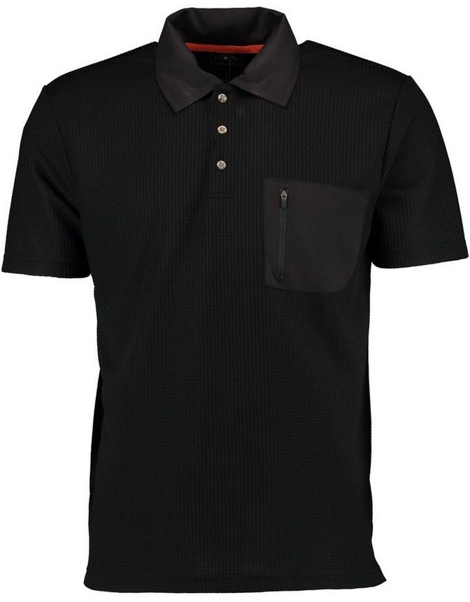 Tom Collins Poloshirt Sefos Herren Funktionspoloshirt mit Liegekragen und Brusttasche schwarz XXL