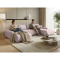 Beautysofa Ecksofa DRACO U mit Schlaffunktion & Bettkasten, U-Form Schlafsofa mit freistehend und DL-Mechanismus, Liegefläche: 140 x 290 cm rosa