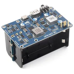 Waveshare UPS HAT E für Raspberry Pi, 4x Akku-Slots, Bi-Directional Charging, I2C, Pogo Pins, 5V 6A