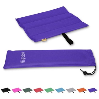 Mister Mountain Outdoor Iso-Sitz-Kissen inkl. Tasche - Sitz-Matte mit Schutz vor Kälte, Nässe, Schmutz, Hitze - Faltbar & Waschbar - Thermokissen Lila