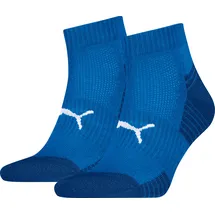 Puma Sport Cushioned Quarter Socken 2 Paare Blau 35-38