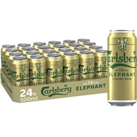 Carlsberg Elephant 7,5 % Vol. Dosenbier 0,5 l | 24 Starkbier Dosen in kraftvoll, herbem Geschmack | Bier Palette Einweg (24 X 0,5 l)