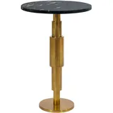FineBuy FineBuy, Couchtisch + Beistelltisch, Marmor Dekotisch Wohnzimmertisch Sofatisch Anstelltisch Metall Alu (37 x 37 x 59 cm)