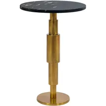FineBuy FineBuy, Couchtisch + Beistelltisch, Marmor Dekotisch Wohnzimmertisch Sofatisch Anstelltisch Metall Alu (37 x 37 x 59 cm)