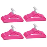 vidaXL 100 Stk. Kleiderbügel-Set Anti-Rutsch Rosa Samt