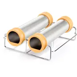 Tescoma Backform Delicia Trdelnik aus Edelstahl, 23 x 20 x 8,5cm, silber, antihaftbeschichtet, Baumstriezelform