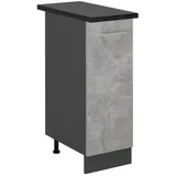 Vicco Apothekerschrank R-Line, Beton/Anthrazit, 30 cm, AP Anthrazit