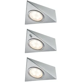 Paulmann LED Unterschrankleuchte Dreieck 3x2,8W 140x110mm 3x170lm 230/12V eckig Eisen gebürstet