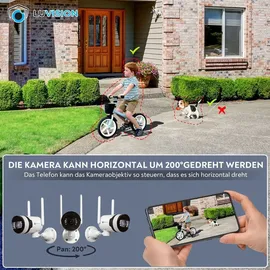 LuVision Dual WLAN PTZ 5MP Schwarz