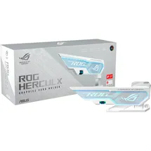 Asus ROG Herculx Grafikkartenhalter weiß (Stützhöhe 72-128 mm, integriertes 3D-ARGB-Element, Aura Sync, inkl. Wasserwaage, weiß)