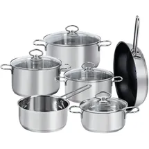 Kopf Merkur Topf-Set 6-tlg. 4 x Fleischtopf + Stielkasserolle + Bratpfanne