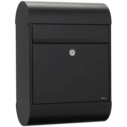 ALLUX 6000 Design Briefkasten - Schwarz mit Euro Schloss