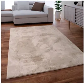 Paco Home - Teppich Wohnzimmer Kunstfell Shaggy Hochflor Waschbar In Waschmaschine Soft Uni Beige 60x90 Cm