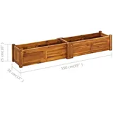 vidaXL Garten-Hochbeet Akazienholz 150x30x25 cm