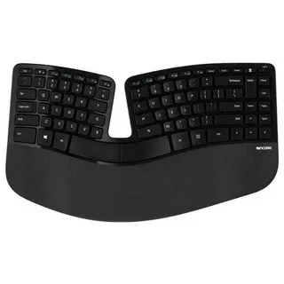 Incase Sculpt Eronomic Tastatur Layout Quertz Kabellos, Funk Tastatur Deutsch, QWERTZ Schwarz Ergonomisch, Handballenauflage