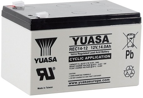 Yuasa REC14-12 12V 14Ah Yuasa Cyclic VRLA Akku, geringe Selbstentladung, optimiert für zyklischen Anwendungen