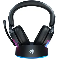 Roccat Syn Max Air black - Kabelloses RGB-Gaming-Headset mit 3D-Audio und Dockingstation