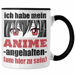 Trendation Tasse Trendation – Anime Tasse Geschenk Spruch Kaffeetasse Geschenke Deko Anme Fan Spruch Sprüche schwarz