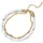 FIRETTI Fußkette FIRETTI "Schmuck Geschenk KörperSchmuck", gold (gelbgoldfarben, weiß, weiß), Fußketten, Damen, Edelstahl, mit Türkis, Achat oder Dumortierit