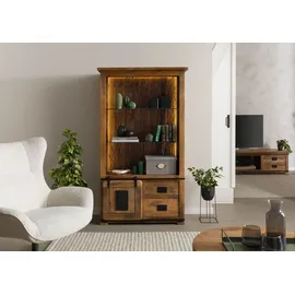 MASSIVMOEBEL24.DE Standregal 100 x 45 x 175 cm Beige
