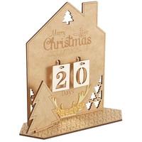 Weihnachts Adventskalender aus Holz, Countdown bis Weihnachten, für Heimwerken, Geschenke und Kunsthandwerk, 1#