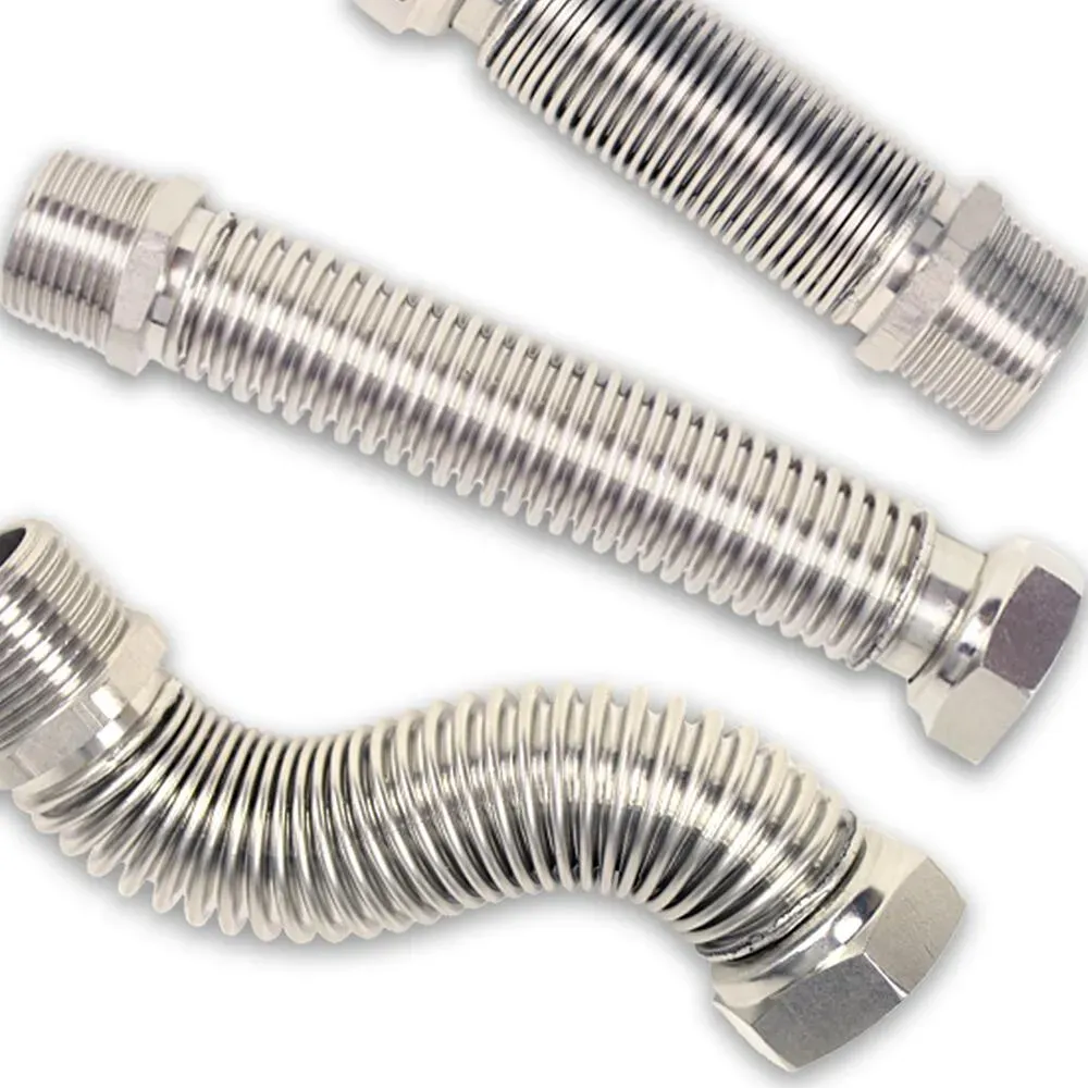 260 - 520mm Wellrohr ausziehbar AG-flachdichtend auf Überwurf (Ausführung: 260 - 520 mm 1/2'')
