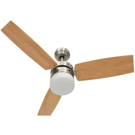 vidaXL Deckenventilator mit Licht und Fernbedienung 108 cm Hellbraun