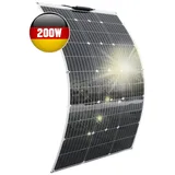 Rhein Beleuchtung Solarmodul Solarpanel flexibel, solarpanel 200w, flexible solarmodule, (1-St., Produktgröße: 117*77*0,25 CM (  46,06*30,31 Zoll), Flexibel monokristallin, 12 V, für Wohnwagen, Camping, Gartenhäuschen