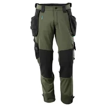 Mascot Hose mit Hängetaschen Stretch Hose, moosgrün