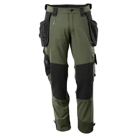Mascot Hose mit Hängetaschen Stretch Hose, moosgrün