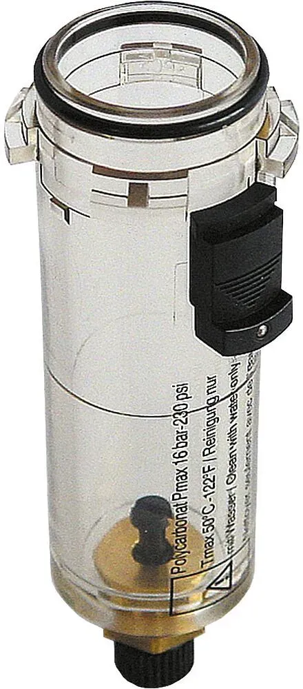 Kunststoffbehälter mit Handablass für Filter mit 1/4'' / 3/8''