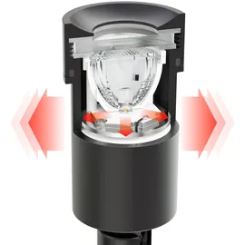 ledscom.de Außenstrahler Aluminium 42,2 cm 1er Set schwarz