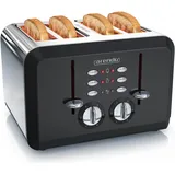 Arendo 4-Scheiben-Toaster schwarz
