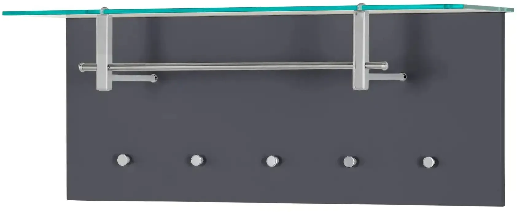 Wohnwert Garderobenpaneel  Nicolo ¦ grau ¦ MDF-Platte,Glas ¦ Maße (cm): B: 102 H: 41 T: 32.5