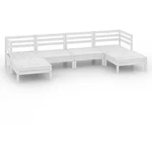 vidaXL Garten-Lounge-Set 6-tlg. weiß Kiefer