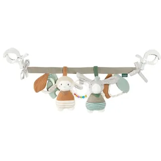 Fehn Kinderwagenkette mit Rassel & Quietsche - Esel & Schaf