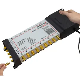 Premium X PremiumX PXMS 5/16 Multischalter mit Netzteil Multiswitch 1 SAT für 16 Teilnehmer