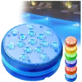 ideoon lights Casativo, Pool Zubehör, 8er-Set Multicolor-LED-Unterwasserleuchte, mit Fernbedienung