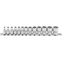 Steckschlüssel-Einsatz-Satz Gear Lock Innenvierkant 6,3mm (1/4") 13-teilig
