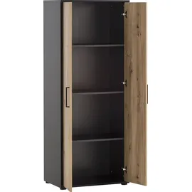 WELLTIME Aino Aktenschrank 65,1 x 41 x 163,6 cm schwarz