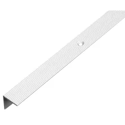 Alberts Treppenkanten-Schutzprofil geriffelt, 21 x 21 mm, Aluminium eloxiert, gelocht, 1 m oder 2 m