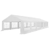 Juskys Partyzelt Gala 6 x 12 m - UV-Schutz Plane, Seitenwände - Pavillon Party Zelt Festzelt Weiß