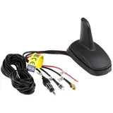 Alca alca® Fin-Antenne, AM/FM GPS schwarz matt Radio Navigation