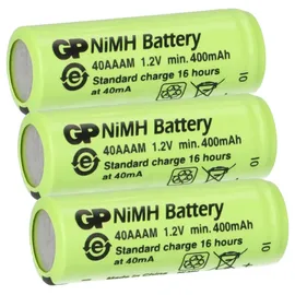 GP 3x GP Akku 2/3 AAA 1,2V / 400mAh GP40AAAM Micro NiMH Akku Höhe 29,7mm