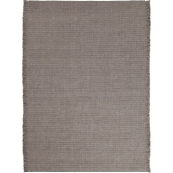 Outdoorteppich Pierre 80 x 240 cm Polyethylen Grau Taupe