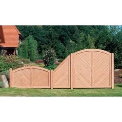 Sichtschutz Zaunfeld Douglasie Hochbogen – Sichtschutzzaun aus Douglasie  – Holzzaun 58,5 x 178,5 auf 155 cm – Sichtschutz für Garten & Terrasse