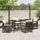 vidaXL Garten Essgruppe 5 pcs Braun Poly-Rattan - Braun
