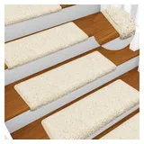 vidaXL Stufenmatten 15 Stk. 65x21x4 cm Weiß Rechteckiger Rand