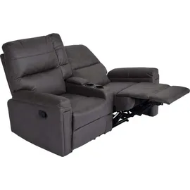 Mendler 2er Kinosessel HWC-K17 Stoff/Textil 157 x 102 x 0 cm Grau mit Relax-Funktion